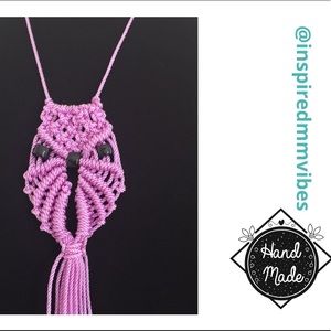 Macramé owl necklace